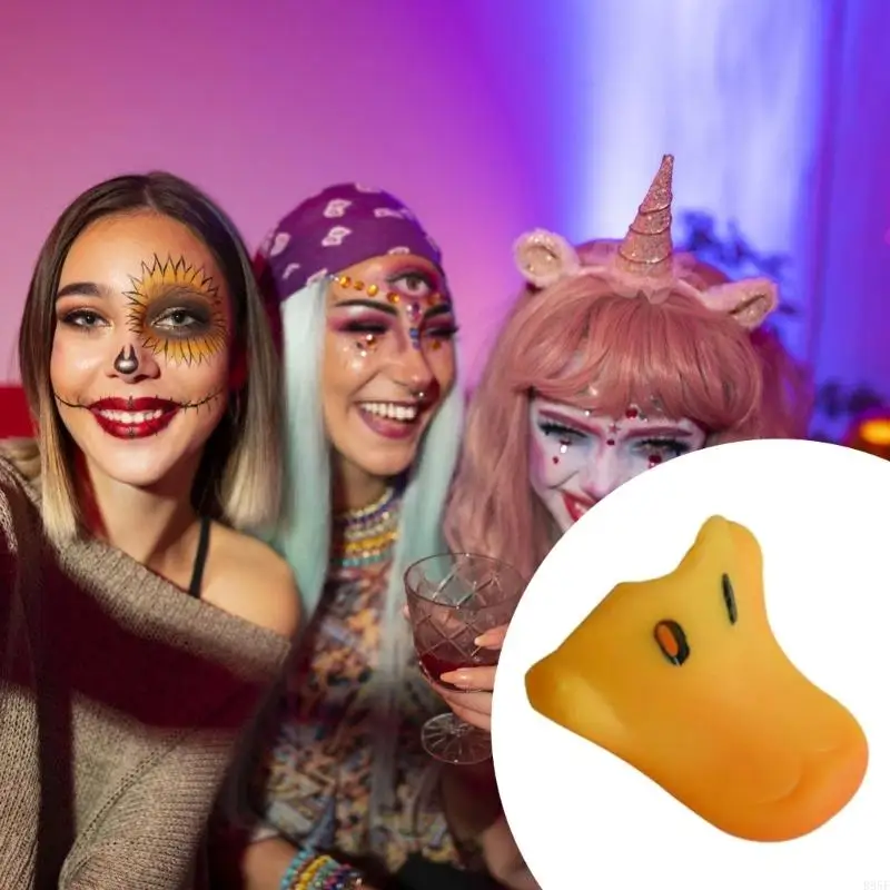 B95F بطة بيل قناع بطة منقار الأنف الحيوان الأنف قناع بطة صفراء الأنف بطة بيل منقار قناع تأثيري هالوين عيد الميلاد زي