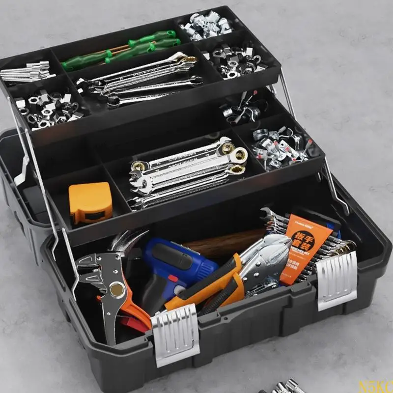 N5KC Tool Organizers with Partition Design Workplace Three Layer Hard Case Tool Box