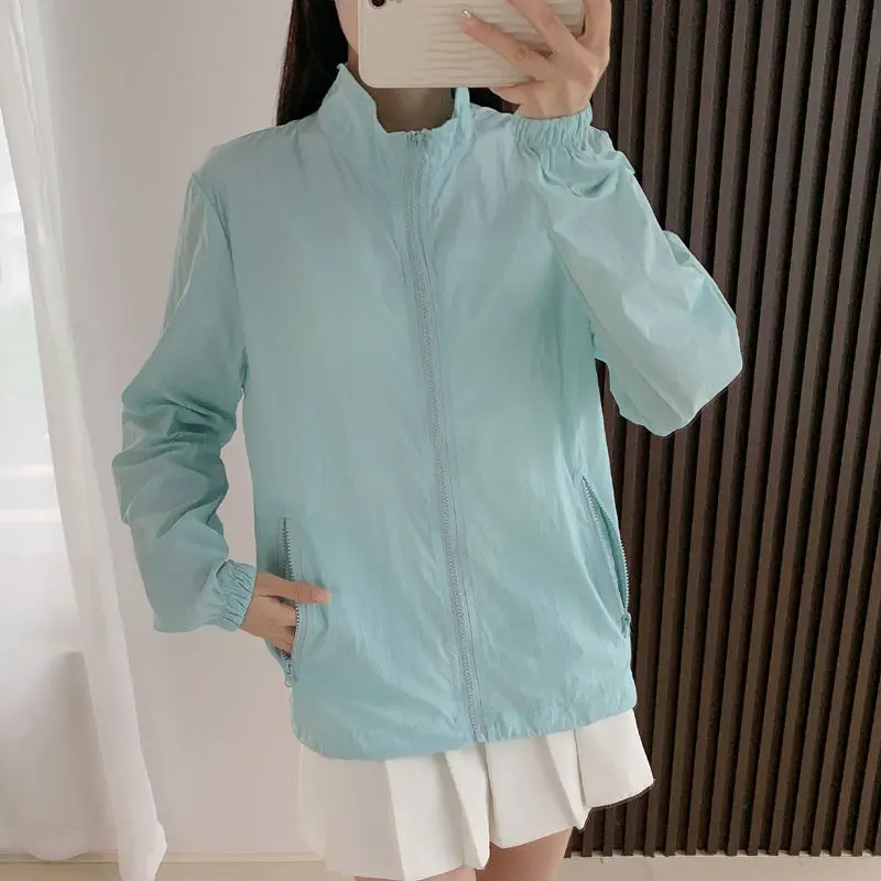 Fashion Sun-Protective Clothing Coat Thin Female Top Large Size 8XL Ice Silk Sunscreen Jacket Women 2024Summer New Overwear Lady