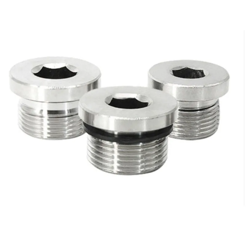High-quality 304 Stainless Steel /Carbon steel Hex Socket End Cap ED Sealing Ring Flange Inner Hexagon Plug Oil Water Pipe