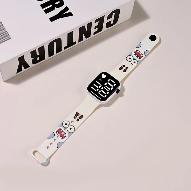 10pcs/lot Square Children Electronic Watch Boys Girls Cartoon Digital Watches Portability LED Clock Kids Birthday Gifts