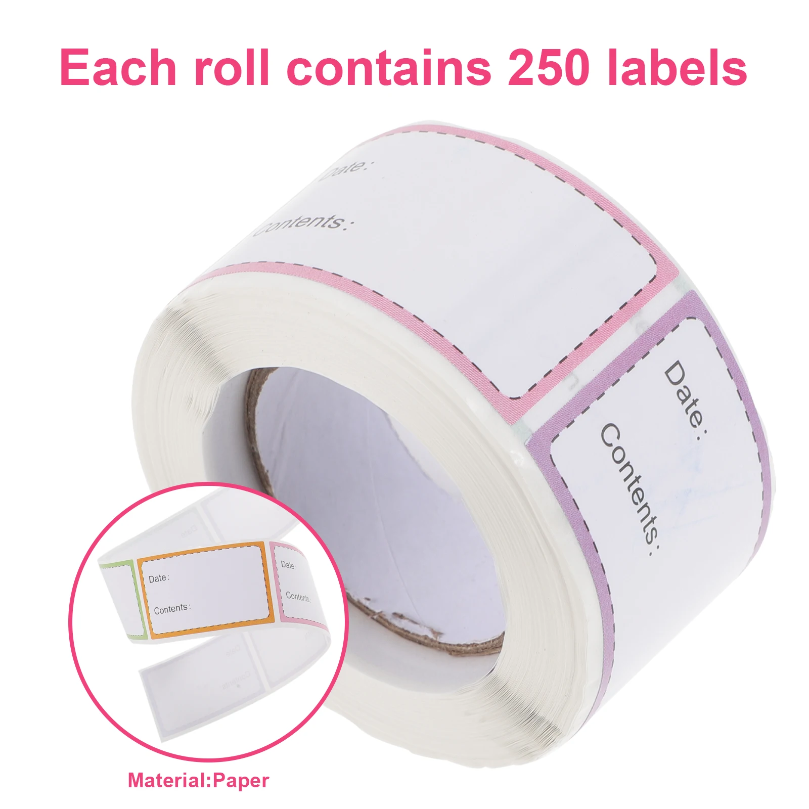 Food Labels Stickers Premium Paper Write on Freezer Labels for Containers Refrigerator Pantry Storage Jars Bottles