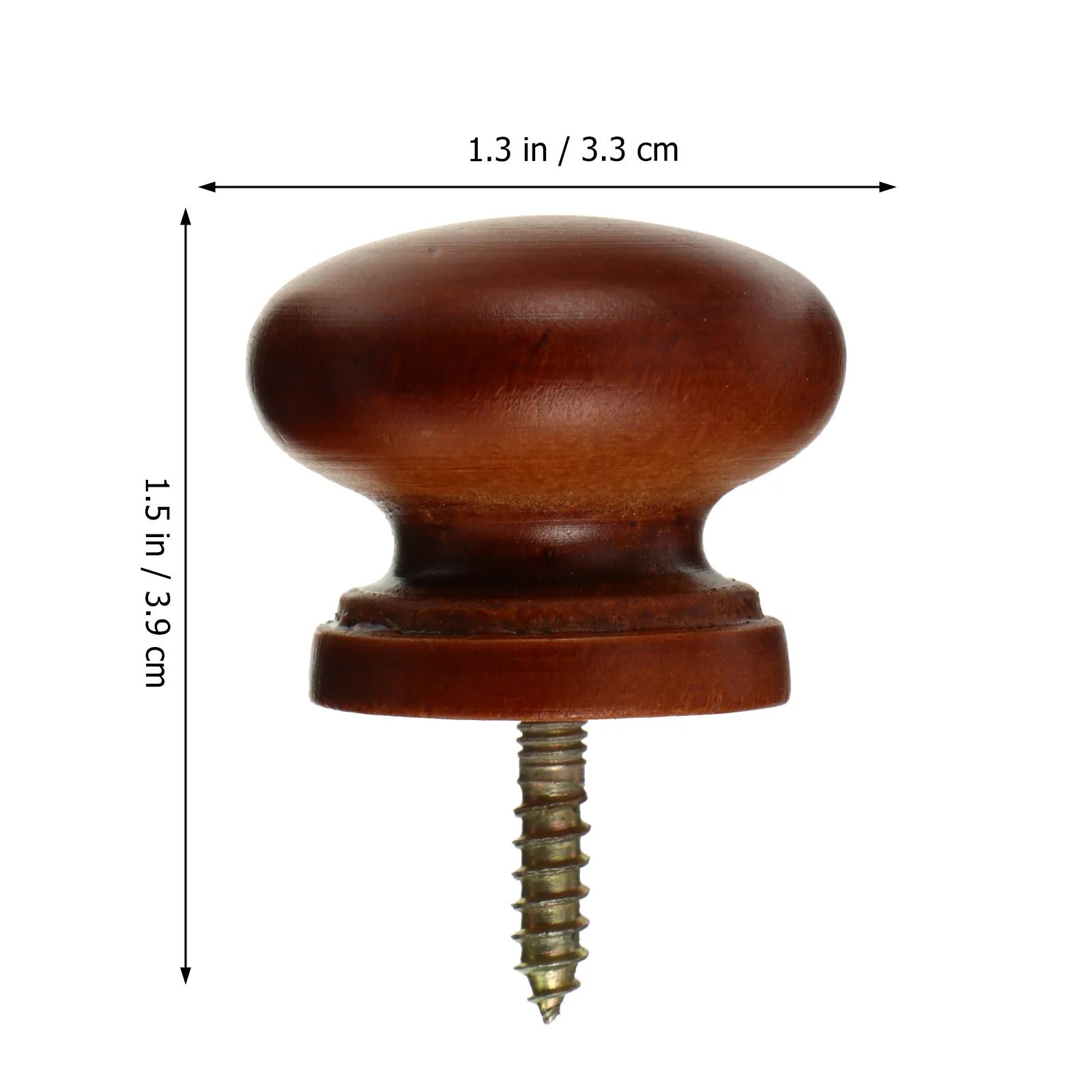 8 Pcs Pulls Brown Cabinet Hardware Knobs Dresser Drawer Self Tapping Coffee Retro