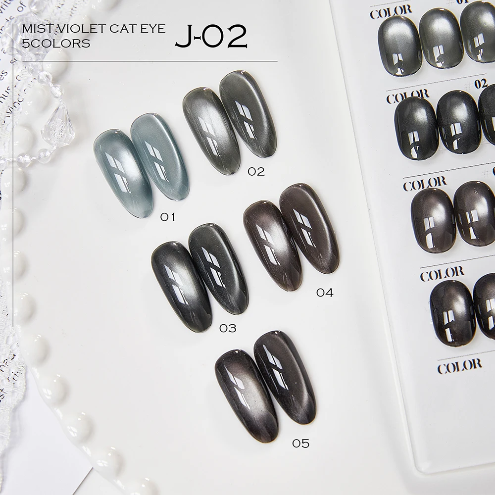 Vendeeni 5 Farben Kristall-Katzenaugen-Gel-Nagellack-Set, semi-permanenter, funkelnder, magnetischer UV-LED-Soak-Off-Gel-Lack mit Display – Detail 10