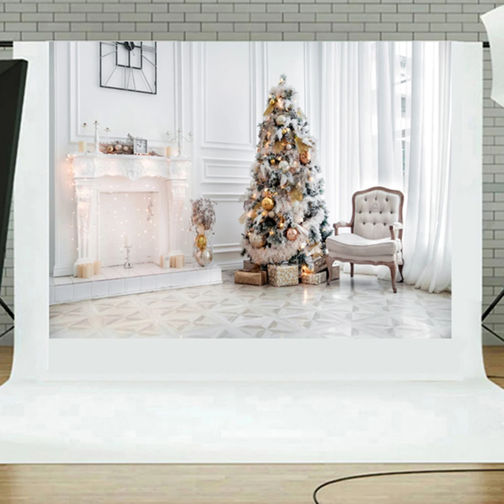 Tło fotograficzne 3D o wymiarach 5X3 stopy z motywem choinki świątecznej, wysokiej rozdzielczości, do zdjęć, na przyjęcia świąteczne, mural na ścianę.