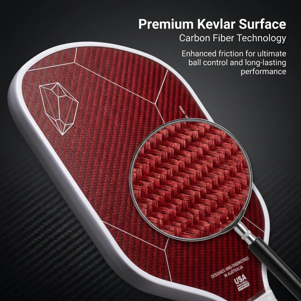 SONGYI Kevlar Carbon Fiber Pickleball Paddle – USAPA Approved Textured Surface Ultimate Control Precision Shots & Ball Grip