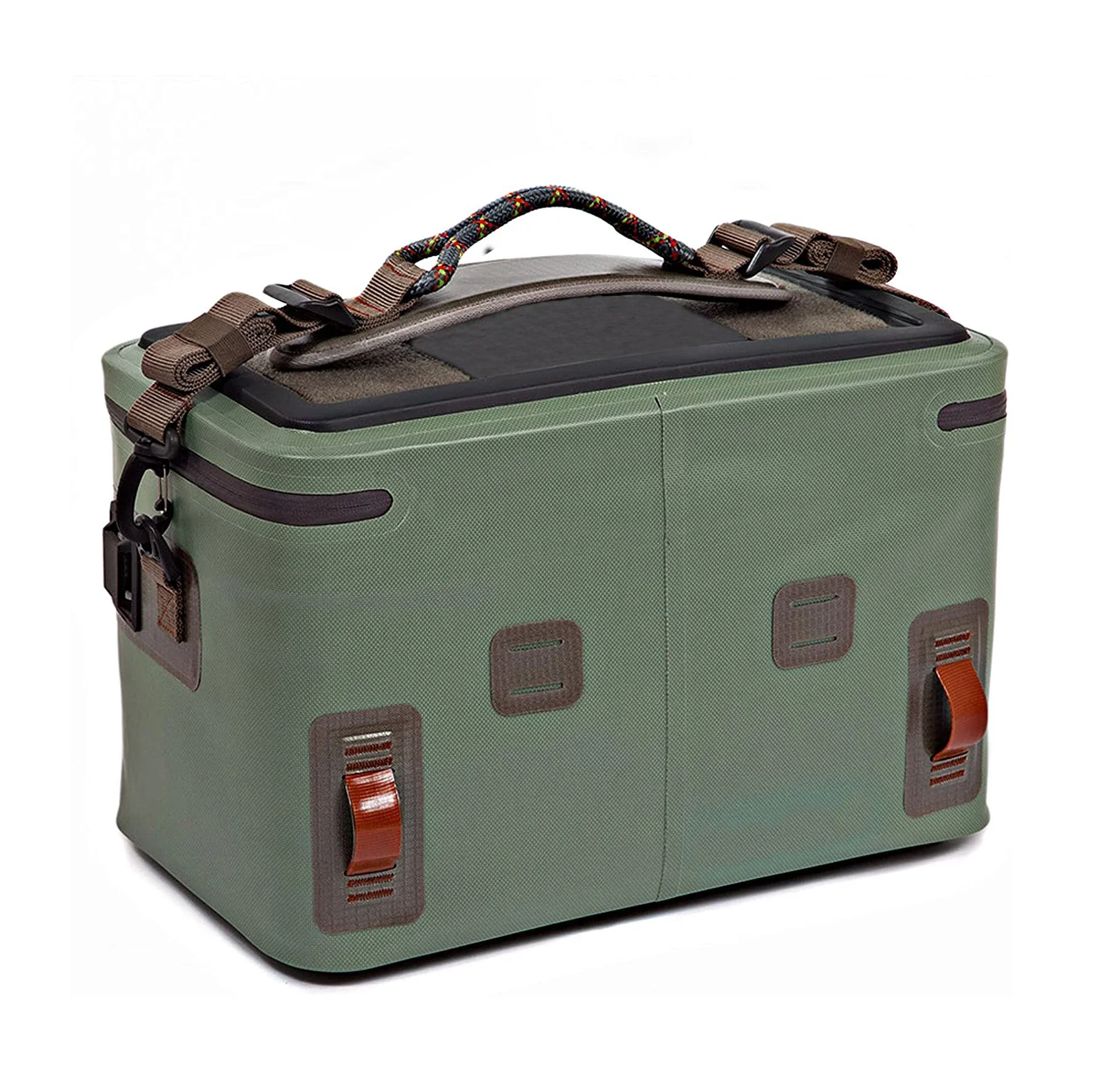 waterproof green outdoor tackle large box popular custom fishing bags