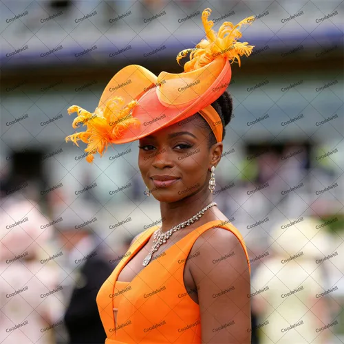 Imagen 2 del producto Tocado elegante de Kentucky Derby para mujer, tocado de carrera Royal Ascot para novia, pastillero de plumas para boda, accesorios para el cabello