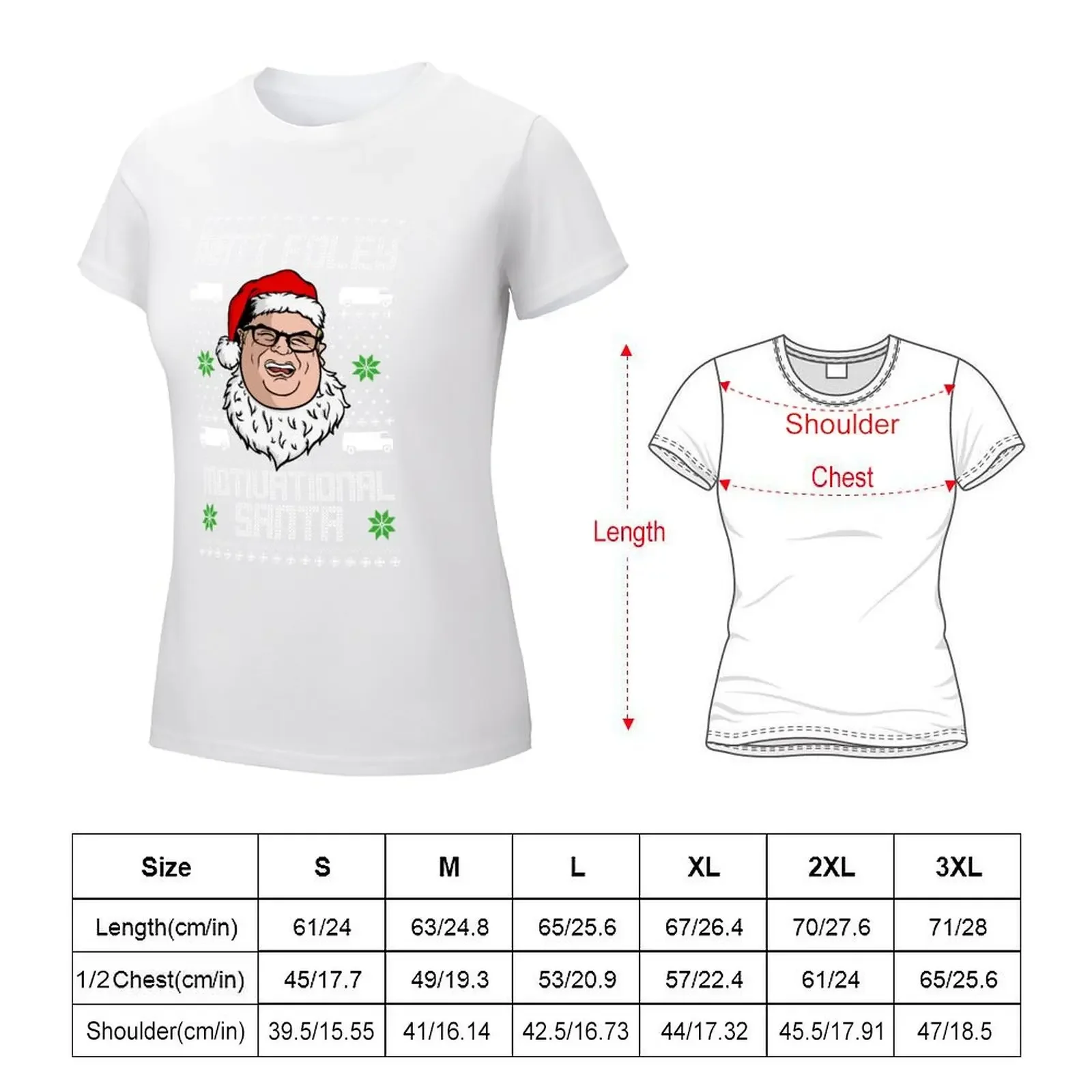 Matt Foley, Motivational Santa T-shirt kawaii clothes lady clothes Womens graphic t shirts