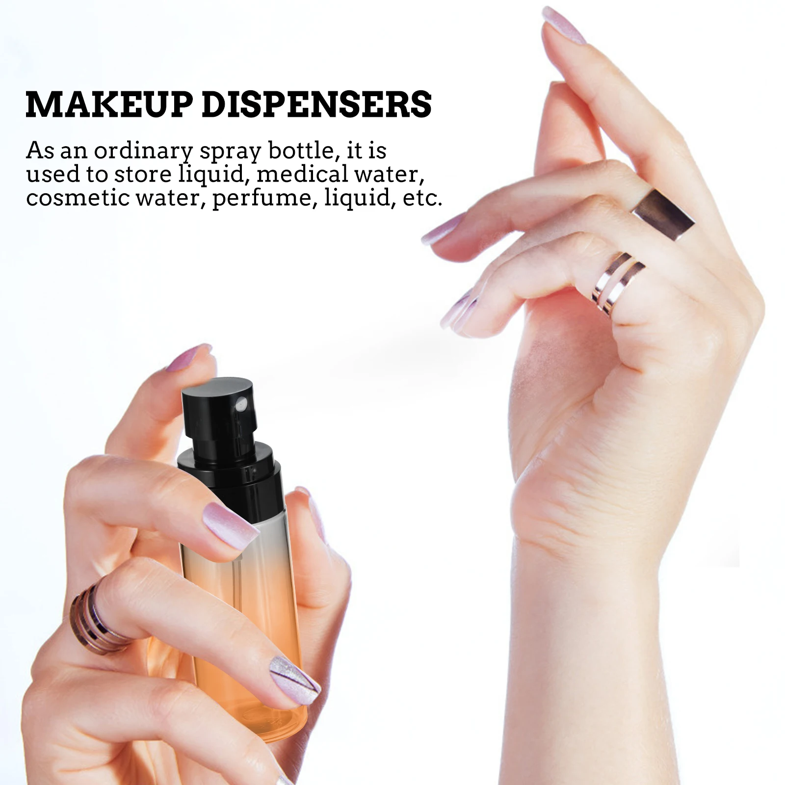 

5pcs 100ml Transparent Spray Bottles Fine Mist Sunscreen Plastic Refillable Travel Size Portable Cosmetics Sub Bottles Storage