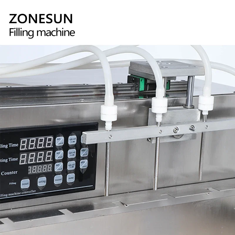 ZONESUN Машина для розлива жидкостей в пакетиках с носиком для напитков, компактная машина для точного цифрового розлива с цифровым управлением ZS-DPSP4