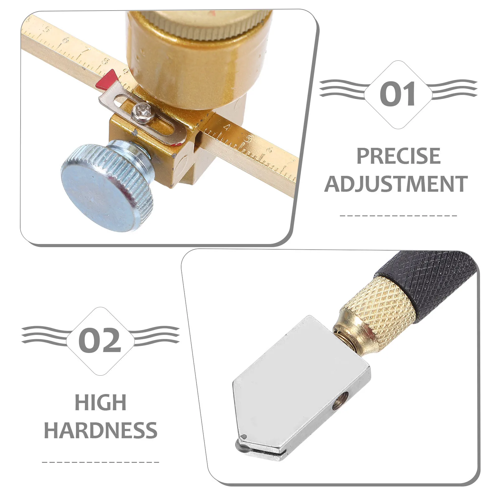 1 مجموعة المحمولة قاطع زجاجي دائري قابل للتعديل البوصلة نوع الدقة دائرة قطع أداة شفط كأس قاعدة النقش القلم 40 سنتيمتر