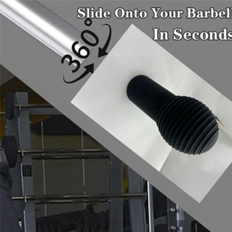 

AEF6-Portable Silicone Barbell Mine Non-Slip Silicone 360° Rotation Body Exercise Hard Pull Back Muscle Fitness Machine