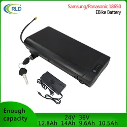 24V 36V Rear Rack Ebike Battery 12.8Ah 14Ah 9.6Ah 10.5Ah Samsung Panasonic 18650 Electirc Bicycle Bateria for 250W-1000W Motor