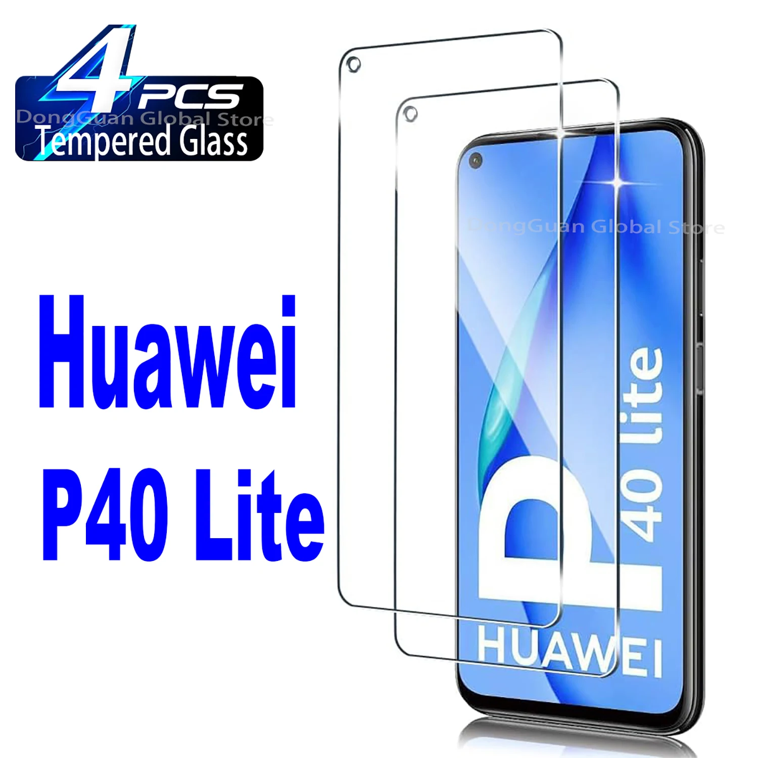 

9H Screen Protector Glass For Huawei P40 Lite 2/4Pcs HD Tempered Glass Film