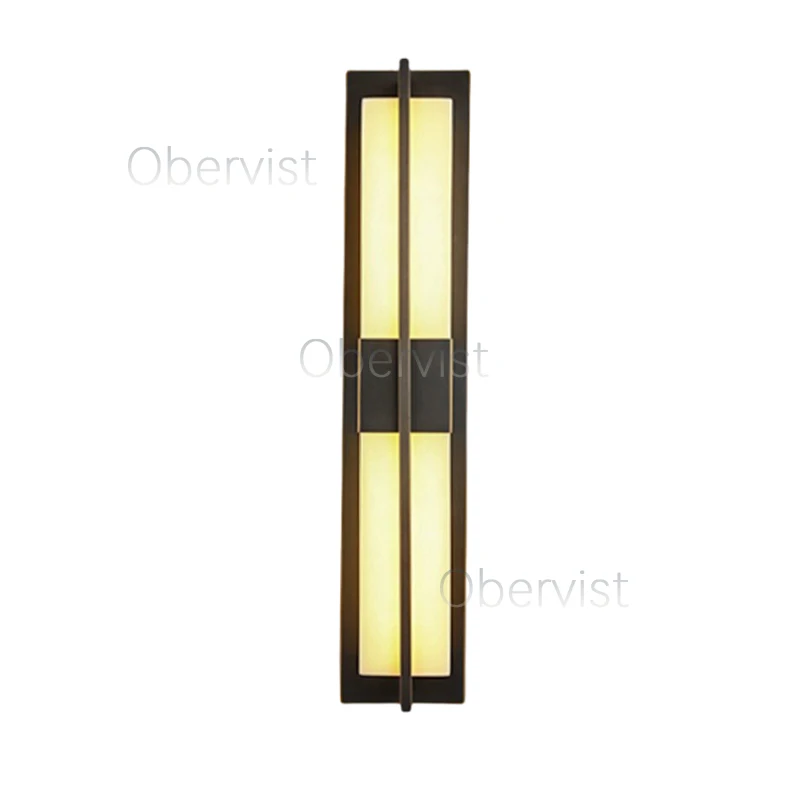 

New Chinese Light Luxury Long Strip Marble Wall Lamp Decor For Bedroom Living Room Lighting Fixtures For Corridor Aisle