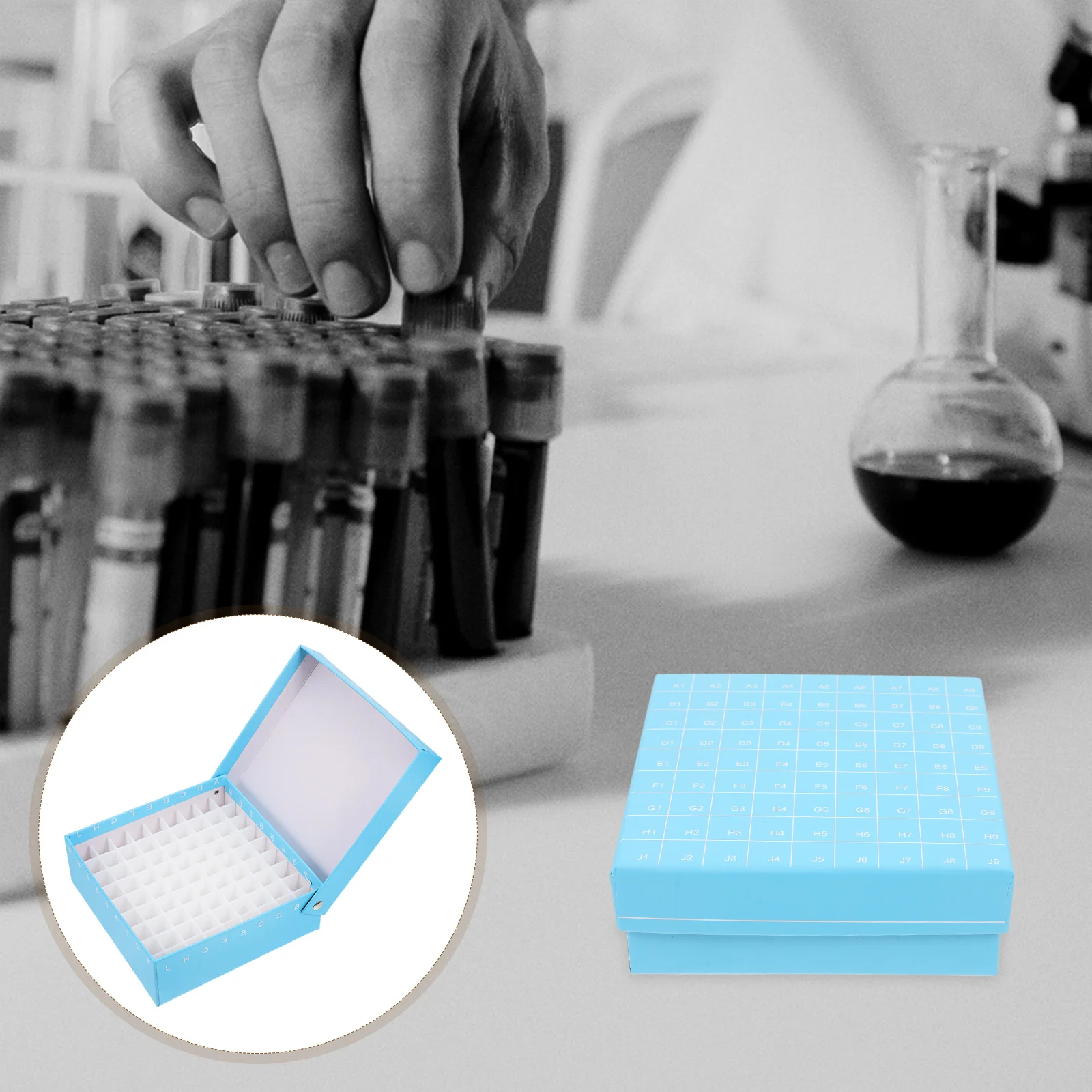 

Tube Box Microcentrifuge Container Holder Cryobox Small Vial Storage Paper Cryovial Freezer Boxes