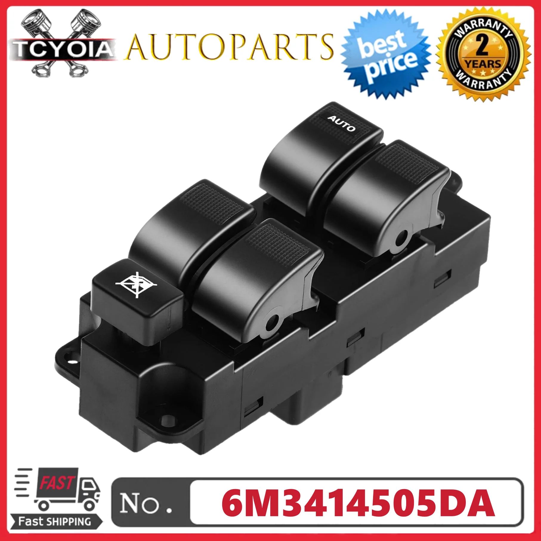 

Переключатель стеклоподъемника передней левой двери, 10 контактов, 6M3414505DA UE8D-66-350 UE8D66350 для Ford Ranger Mazda BT-50 2006-2012