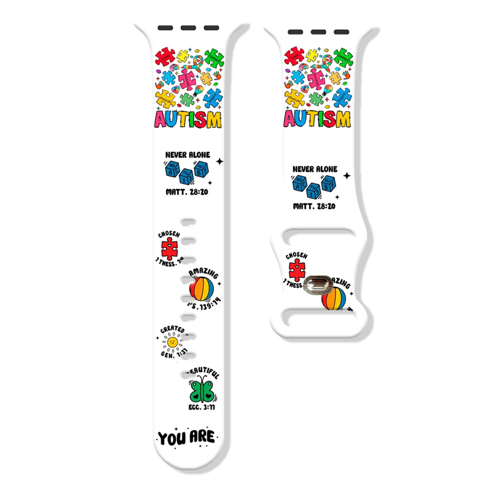 

Personalized Graffiti Print Series Watchband for Apple Watch 11/10/SE, Soft Waterproof Replacement Silicone Band 45mm/44mm/42mm