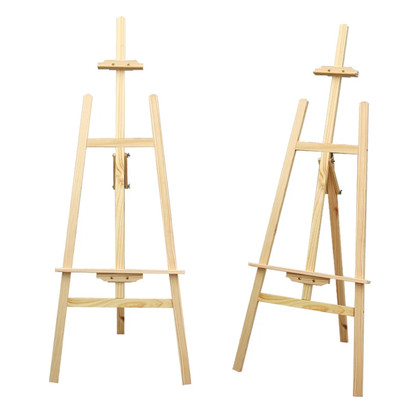 

Adjustable Pine Wood Art Painting Easel Foldable Wooden Smooth Sketch Artist Easels For Drawing Board & Blackboard