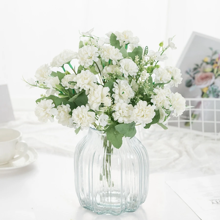 

Hydrangea Bouquet Artificial Flowers For Home Floral Arrangement Christmas Wreath Accessories Wedding Bridal Bouquetl Decoration