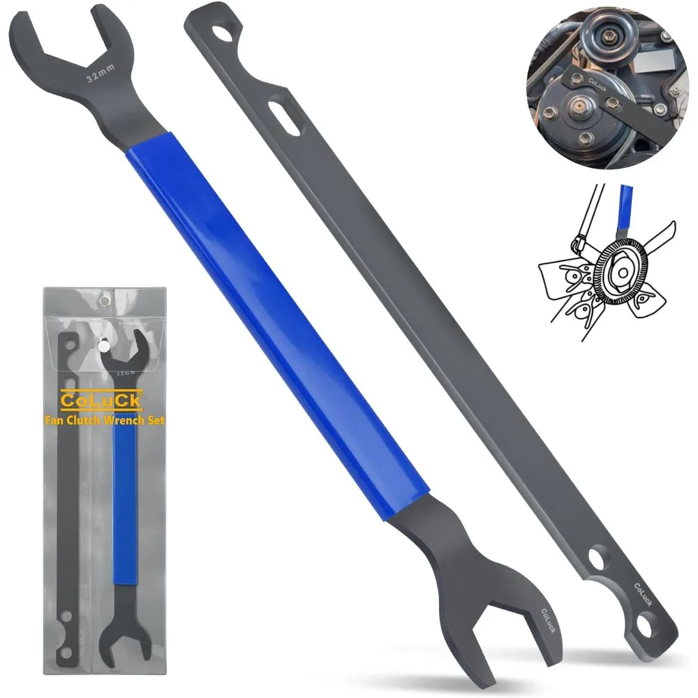 

Набор ключей сцепления вентилятора 32 мм и 36 мм, инструмент для снятия держателя шкива водяного насоса для BMW, Ford, GM, Dodge, Chevrolet, Jeep Fan Clutch Remov