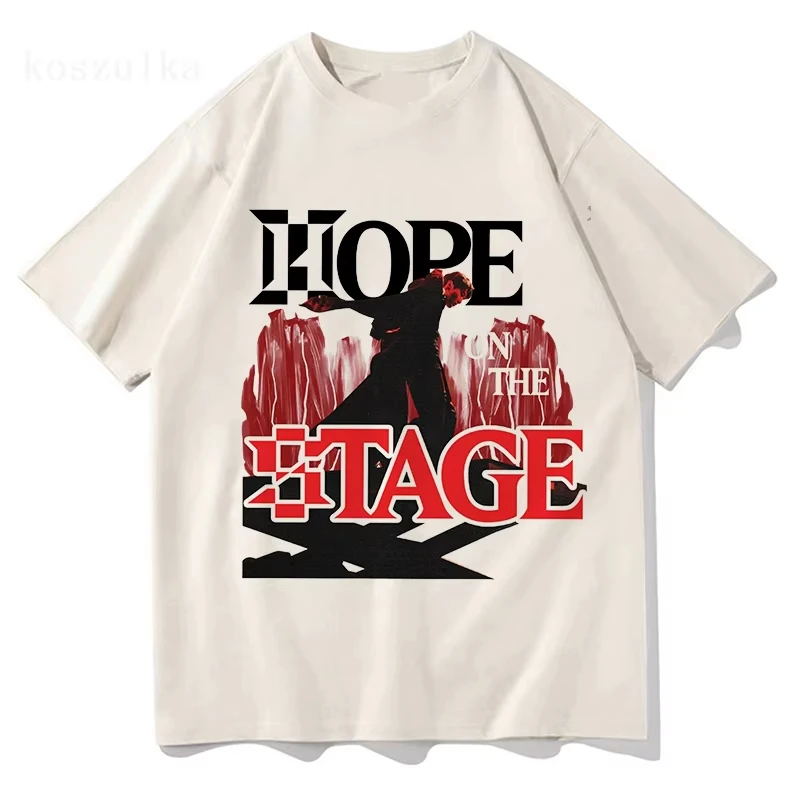 

J-Hope Hope on The Stage Tour Tshirts Women Men Streetwear J Hope World Tour Cotton Tees Summer O-Neck Short Sleeve Casual Tops