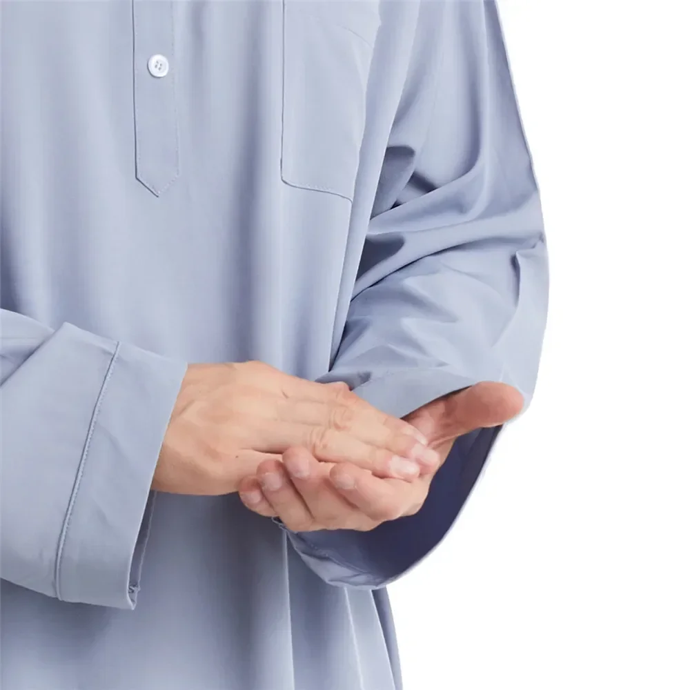 Muslim Sets Men Jubba Thobe Long Robe Pants Saudi Abaya Caftan Dubai Arab Shirts Trousers 2pcs Daffah Dishdasha Islam Clothing