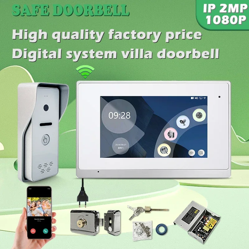 

Factory Direct Price Smart Phone Wired Door Phone Doorbell Intercom Gate Opener Control Built-in Power Video Intercom System