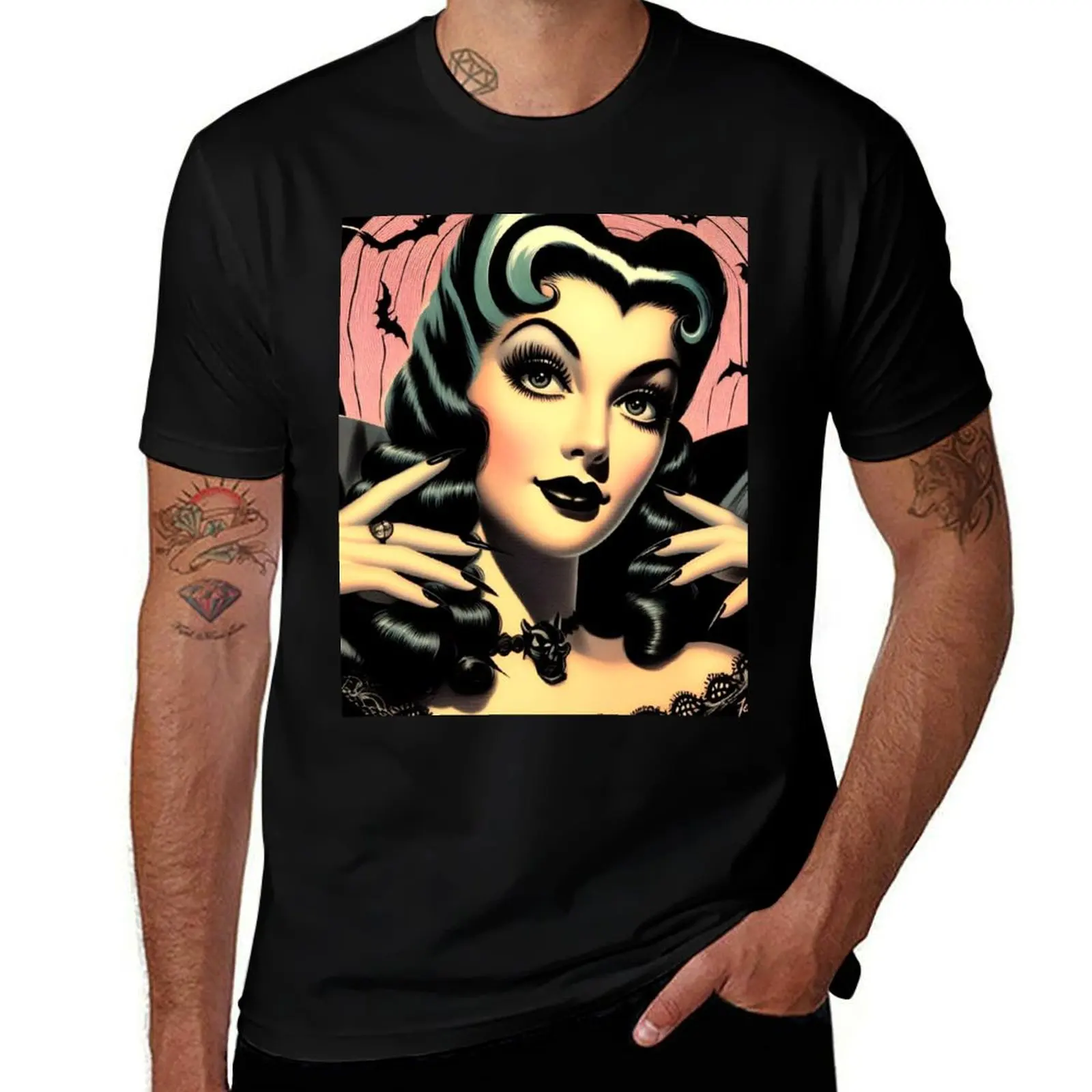 

Cute Gothic Girl T-Shirt funny t shirts dark humor t shirts for man graphic funny men t shirt cotton 100% T-Shirt