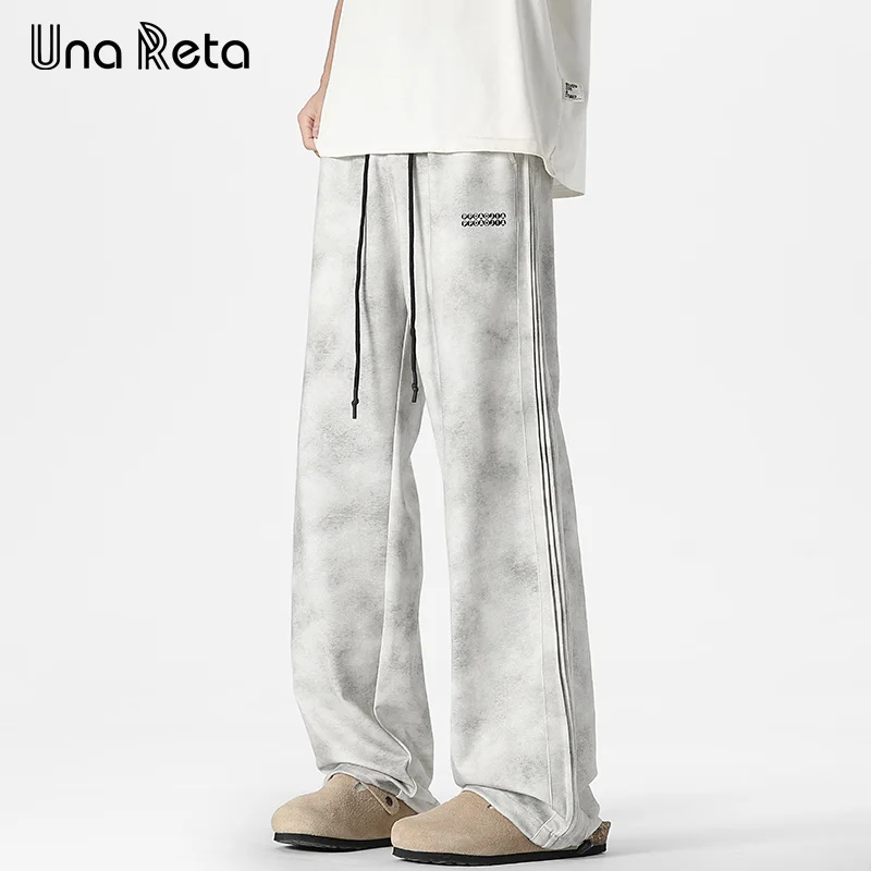 

Una Reta Spring Summer New Man Pants Harajuku Hip Hop Gradient printing Pants Men Fashion Elastic Waistline Sweatpants Trousers