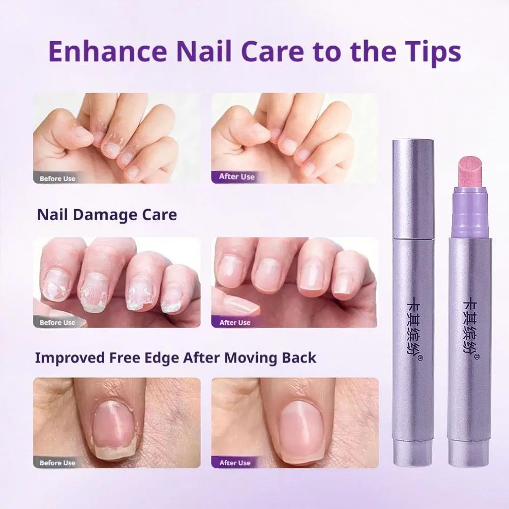 3-in-1 Cuticle Oil Pen Dead Skin Remover Cuticle Pusher Grinding Pen with Tip Moisturizing Cuticle Remover Pen Nail Care Tools