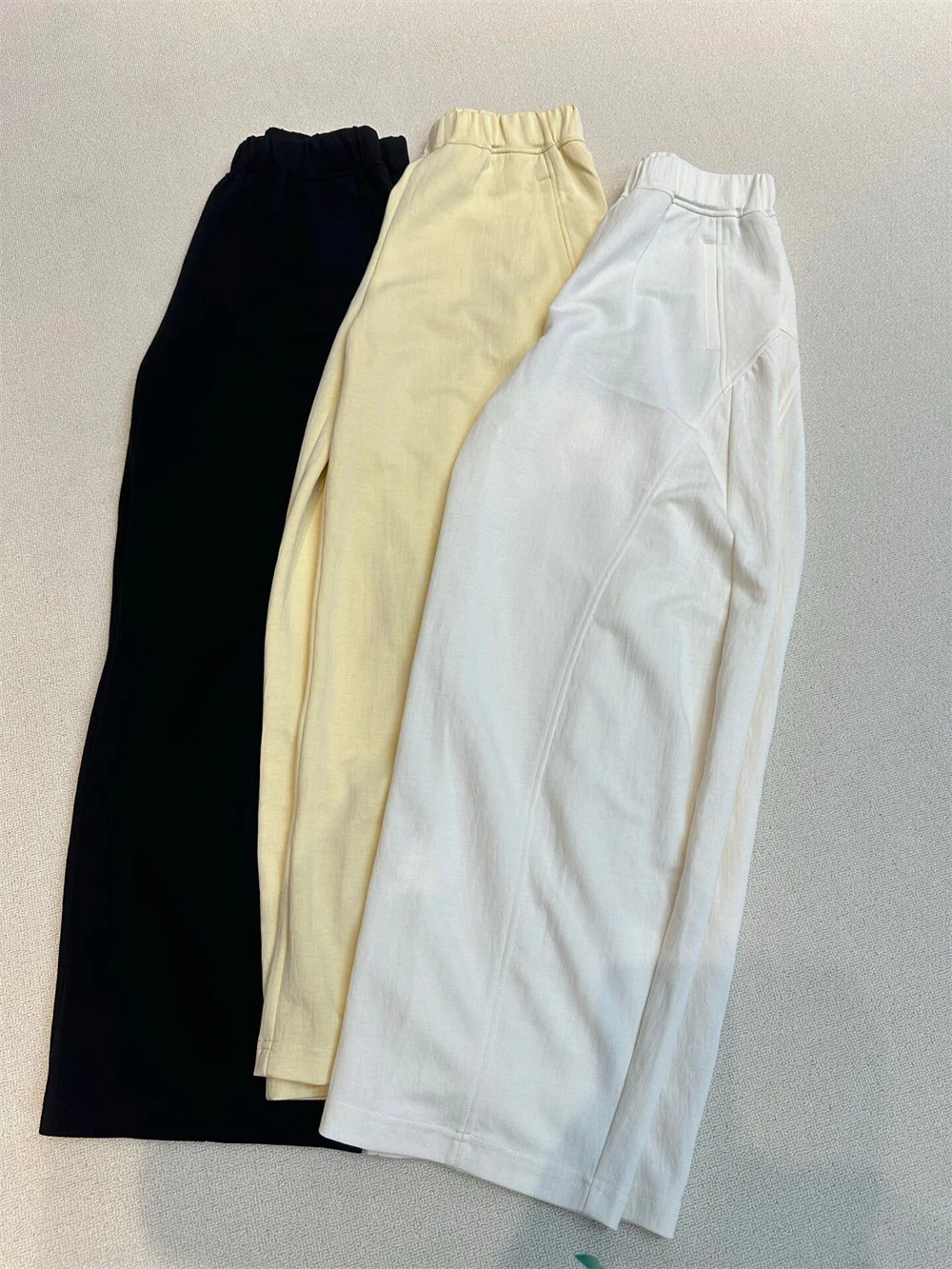 Women's High-End Fashion Elastic Pants and Waist Drape Curved Trousers