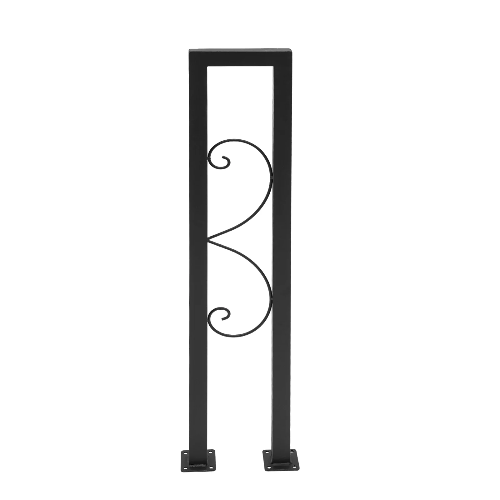 Modern U-Shaped Stair Handrail, Stainless Steel & Iron, Sturdy Base, Adjustable Design, Safe Support for Elderly, Children