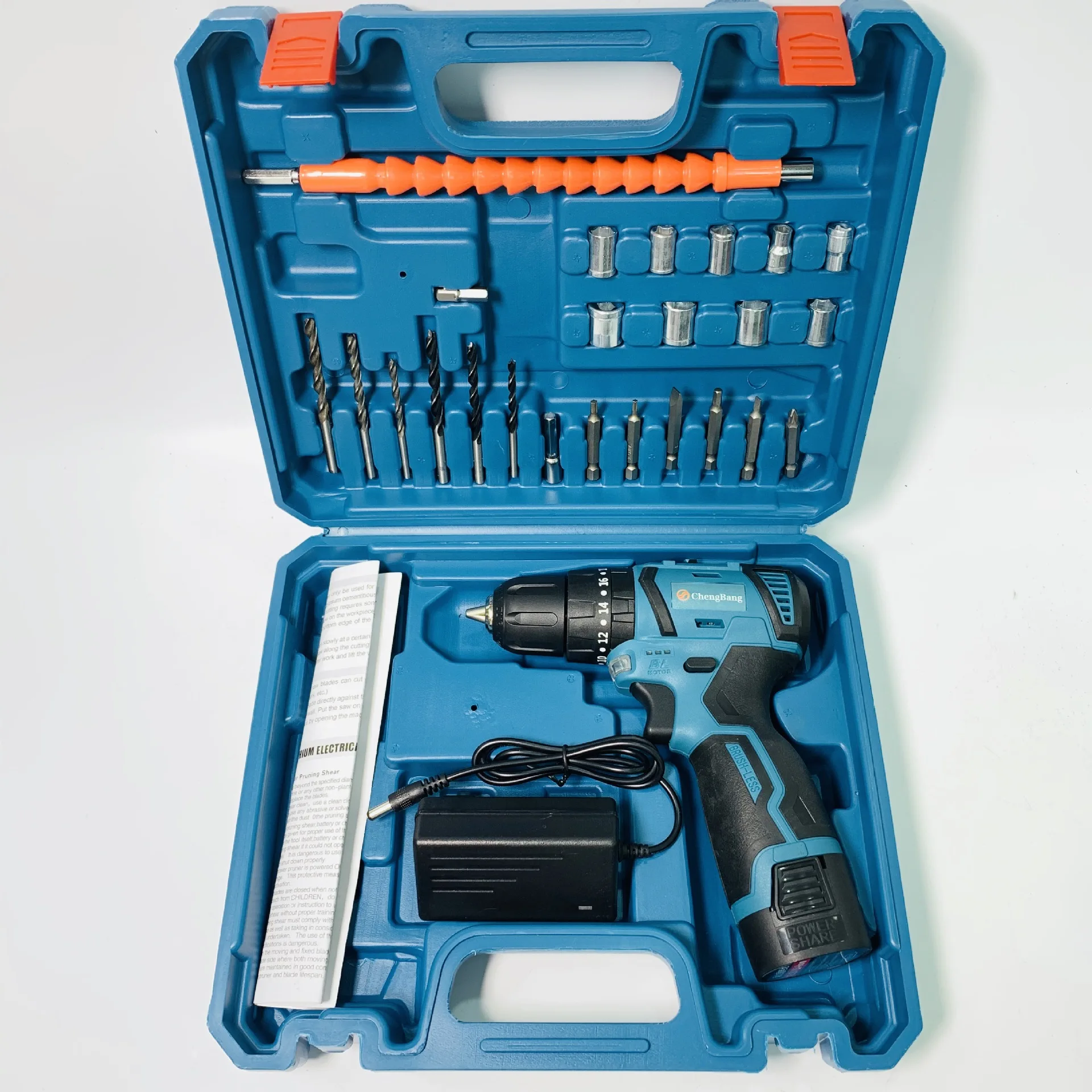 lithium brushless electric impact drill 16.8 V18VF blue 24 rechargeable drill suit