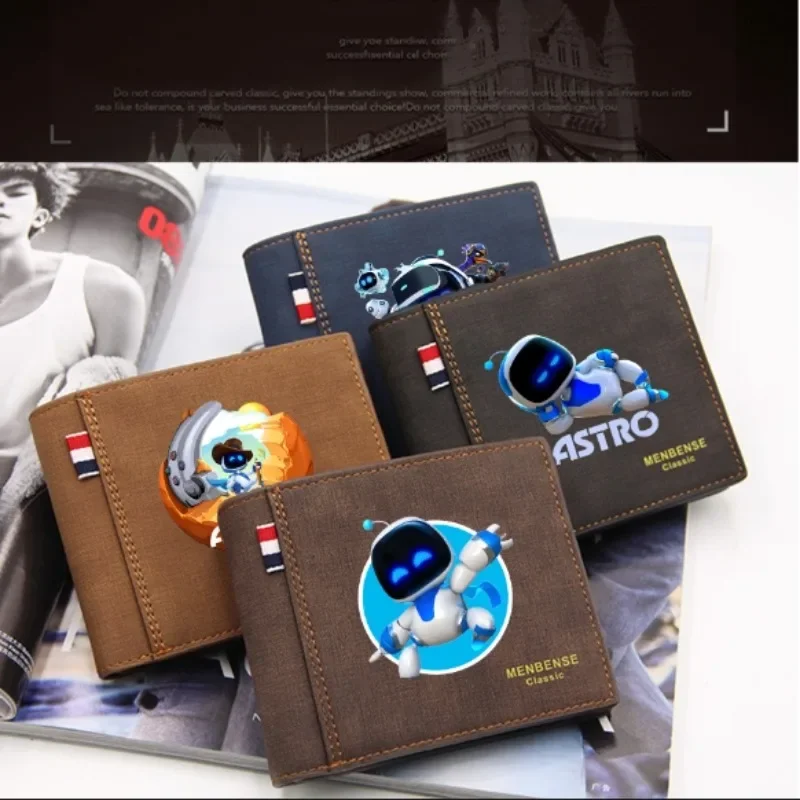 Astro Bot High Quality Wallet Men Cartoon Anime Fashion Money Clip Boys ID Card Holder Portable Storage Wallets Birthday Gifts