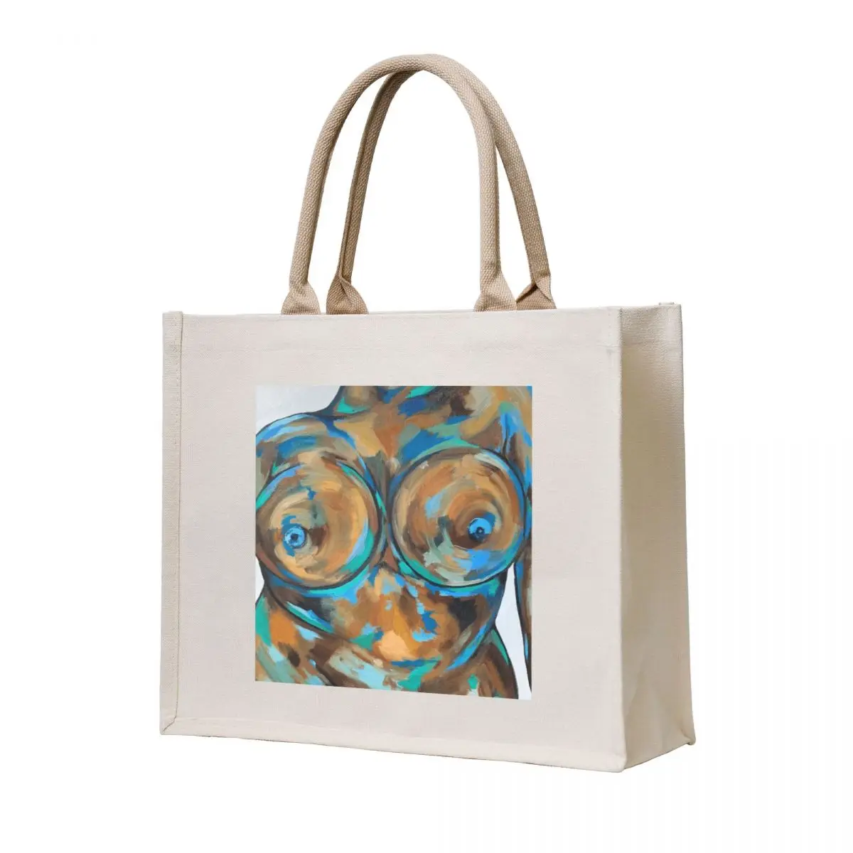 

Blue Nude Tote Bag bag for beach tote bag woman eco folding Portable shopping