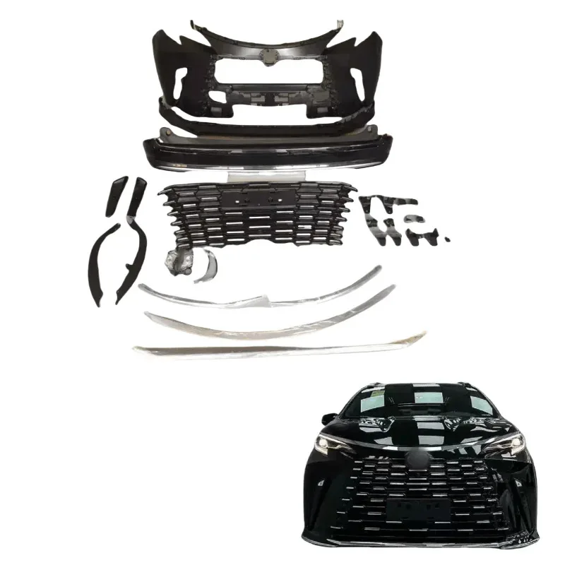 

Auto Body Kit Front Bumper Grilles Rear Lips for Sienna 2021 2022 2023 2024 Upgrade LM New Style Unpainted Car Exterior Parts