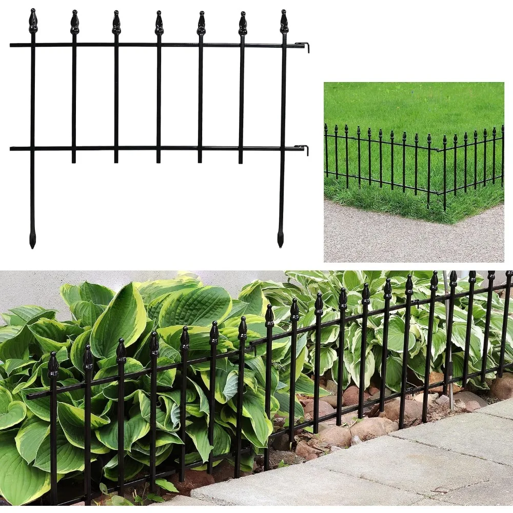 

Набор панелей для садового забора длиной 36 футов x 18 дюймов в римском железном стиле — 20 шт., металлическое ограждение без цифра для корпуса животных