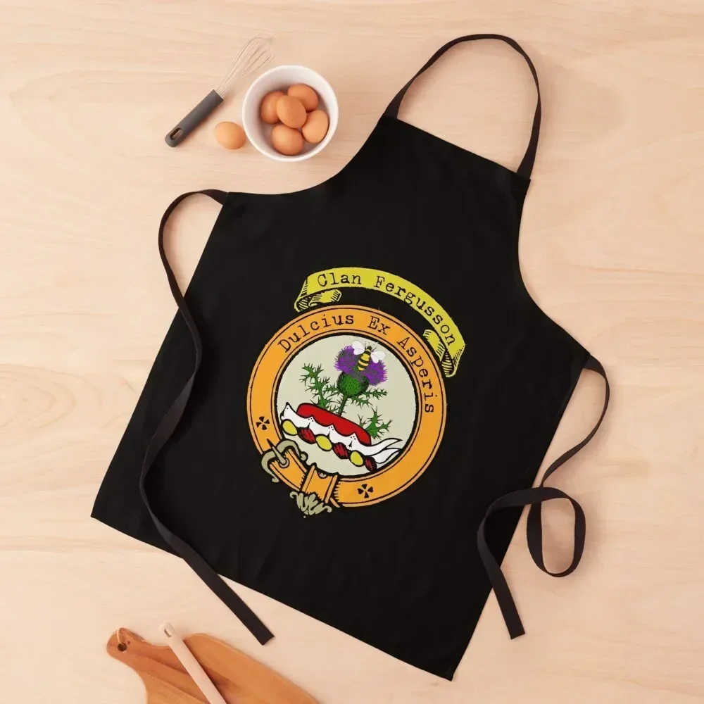 

Fergusson Clan Scottish Surname crest Apron Women's Dress Kitchen Accessories 2022 Apron