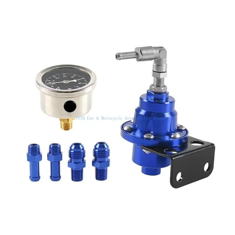 L5BC Universal AutoFuel Druckregler Kompressor mit Messgerät Aluminium