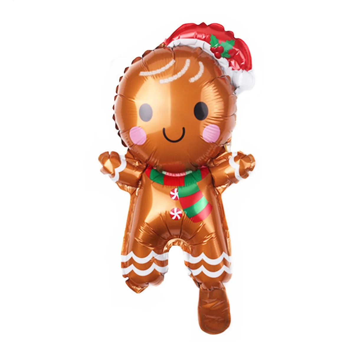 60PCS Christmas Balloons Aluminum Foil Small Balloon Toy Xmas Tree Gingerbread Man Santa Birthday Party Holiday Decorati