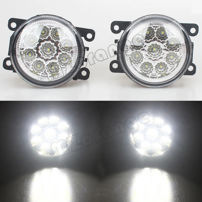 LED Halogen Fog Light Cover For Mitsubishi Outlander 2013-2015 Cover Grill Bezel Silver Black Frame Shell Car Accessories