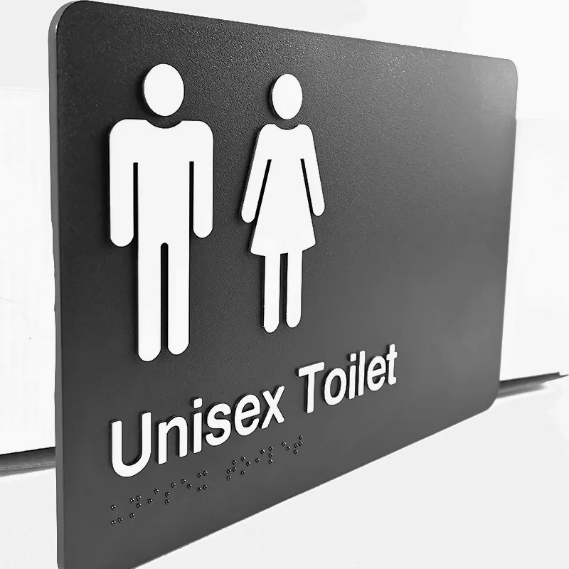 New Braille Signboards for Men's and Women's Restrooms Assistance and Guidance Signs for The Blind Custom Plaques