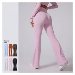 Alpha Bootcut Leggings Mini Flared Yoga Pants High Elasticity Gym Pants for Women Tummy Control Fitness Trousers