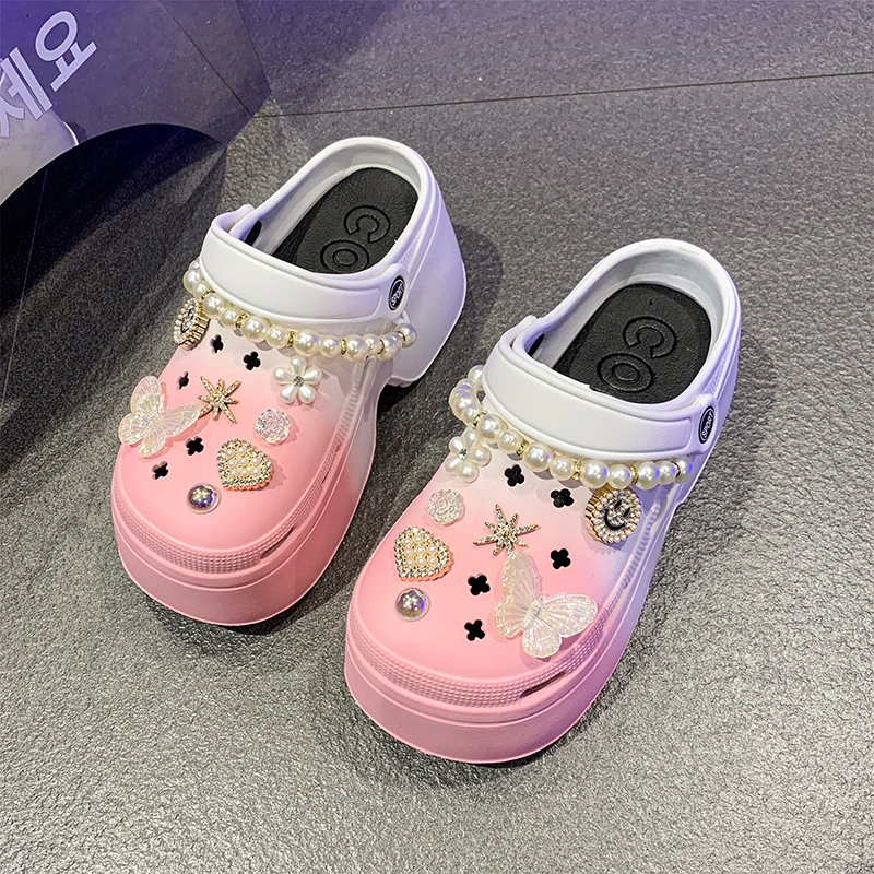 Women Sandals 2023 New Arrival Elegant Fashion Street Beach Slides Height Increasing Slippers for Girls women sandals