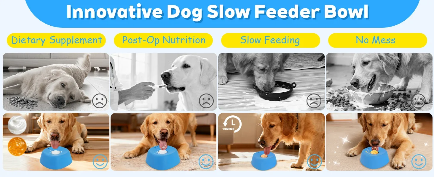 Neuer Anti-Verschlucken-Lecknapf für Hunde – Rutschfester 3/4-Cup Slow Feeder – Leckspielzeug für Flüssigkeiten, Knochenbrühe, Joghurt und Haustierspielzeug – Detail 2