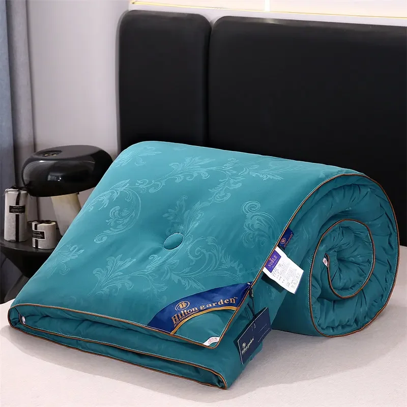 Handmade Long Staple Mulberry Silk Comforters Skin-friendly Brushed Cotton Four Season Long Comfortable Thick Warm Quilt Core