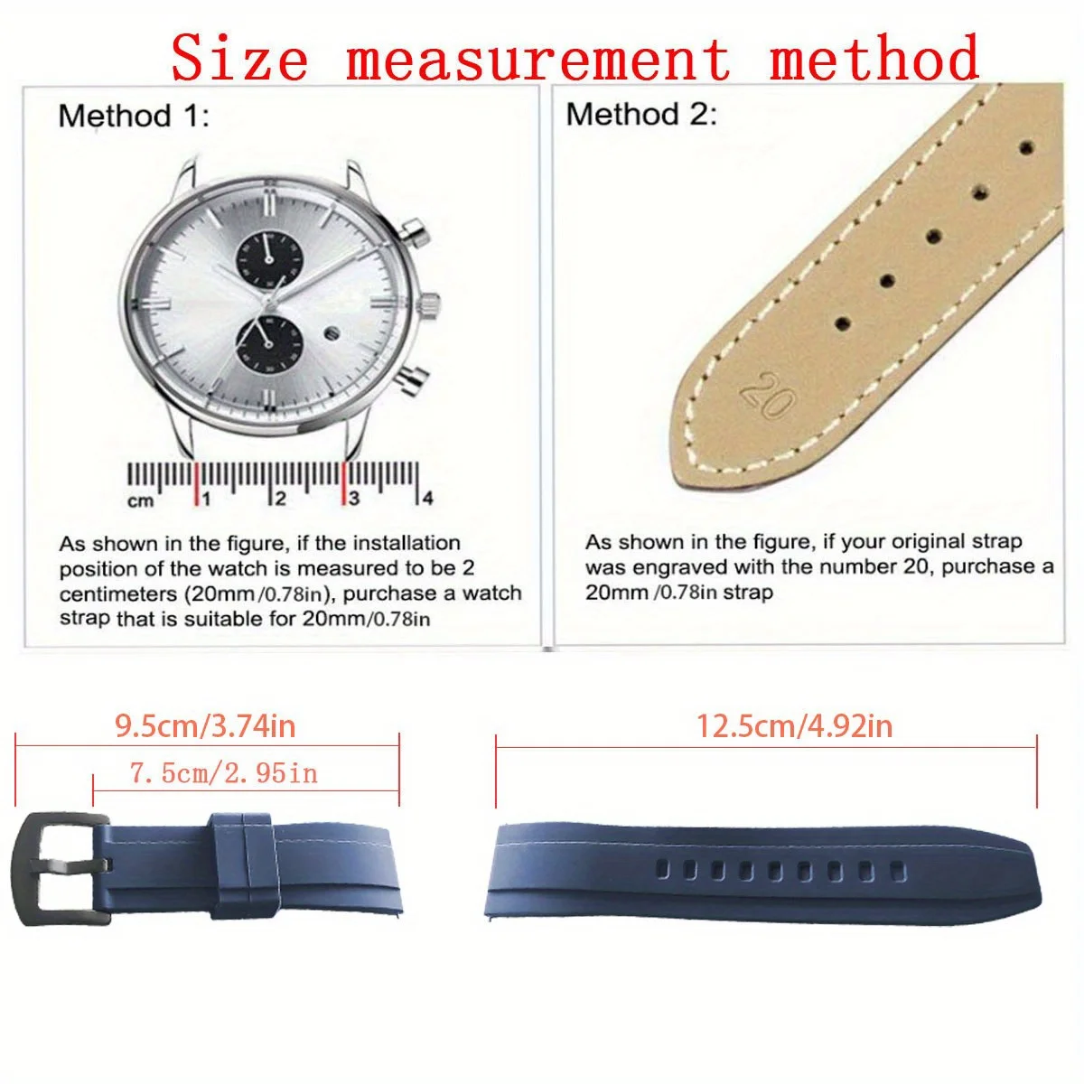 Fluororubber TPU Band for Sports Men and Women 20mm 22mm Flat Interface Strap Compatible with Haima Kangkas Huawei Samsung Watch