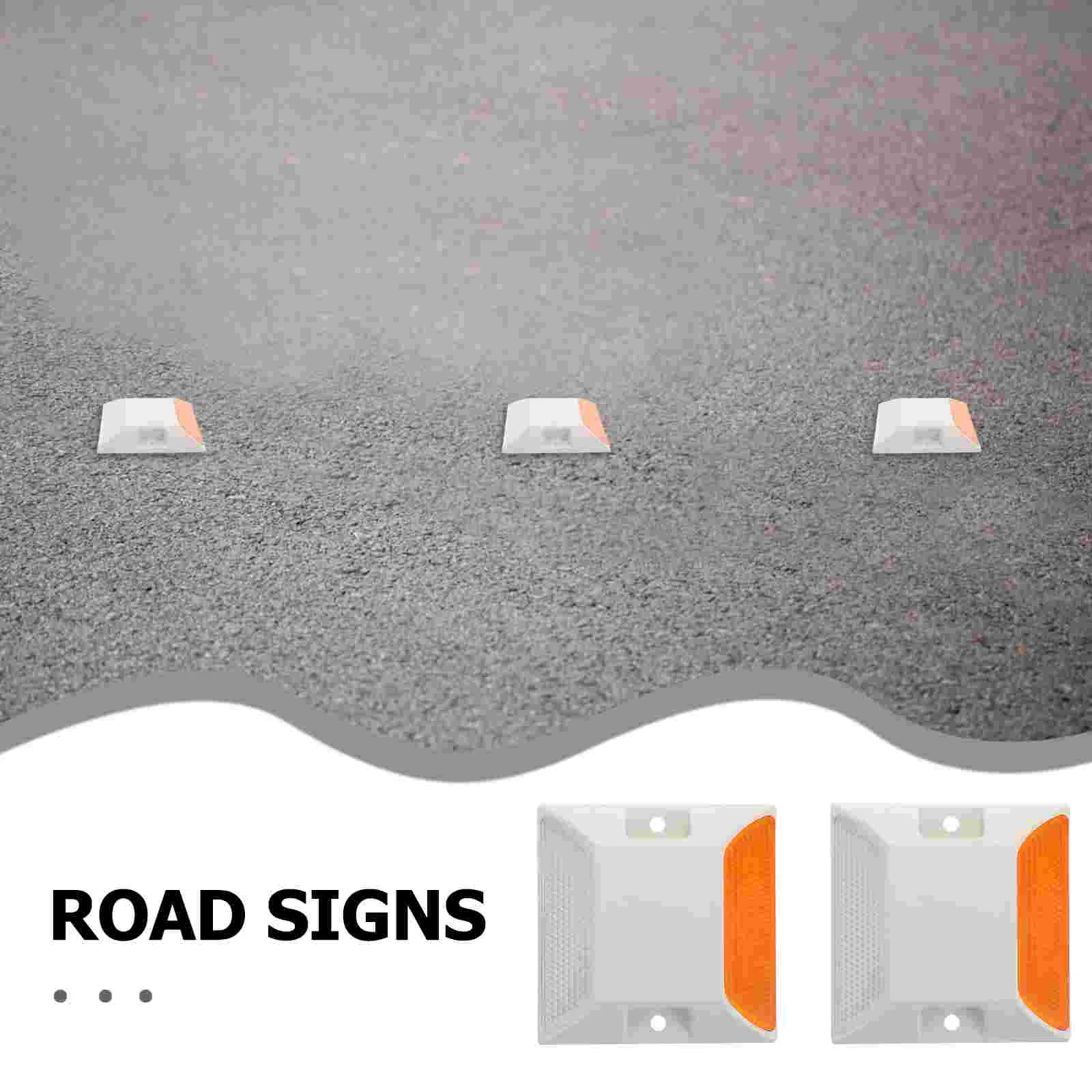 Reflective Driveway Markers Road Stud Lights For Enhanced Night Visibility Double Sided Easy To Install For Roads Parking Lots P